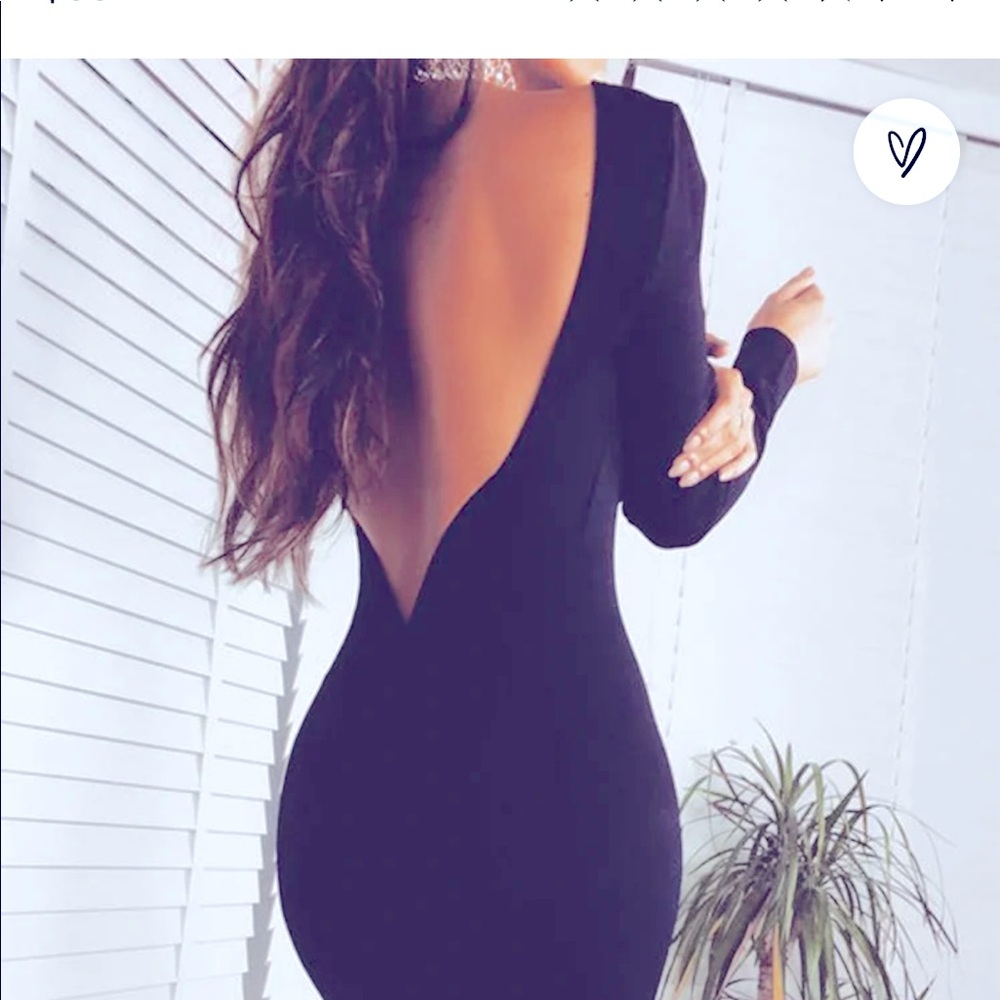 Lulu’s Va Va Voom Black Backless Midi Dress. BRAND NEW, WITH TAGS.